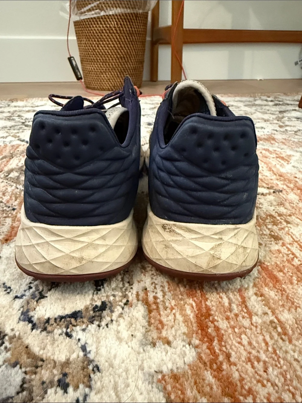 Teva Women's Olive Mesh Trail Sneakers with Navy Accents No Tie 8.5